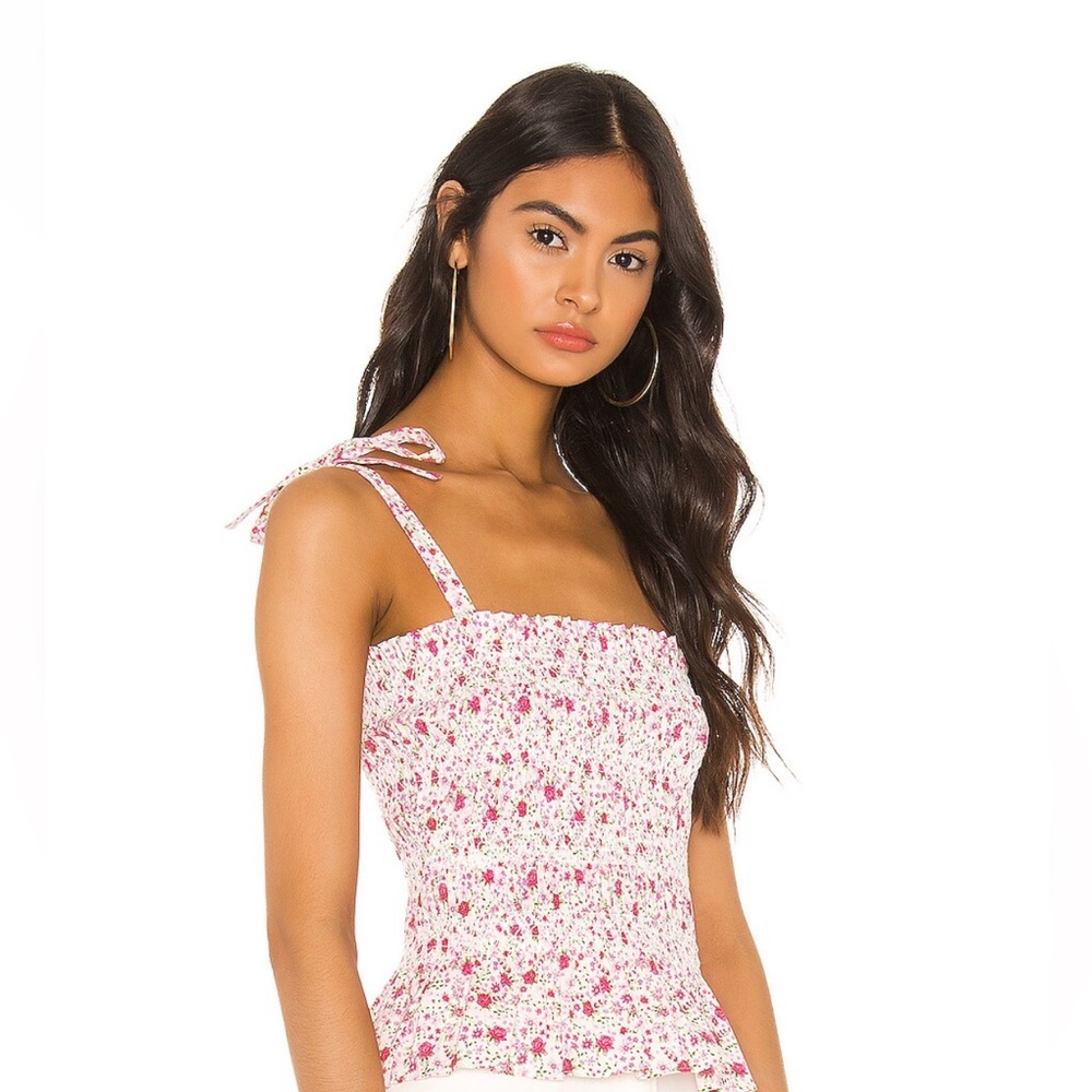 Likely Rivers Smocked Floral Top Size Small